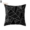 FS Black and White Geometric Throw Pillow Case Square Cushion Cover Soft Waist Rest Accessories