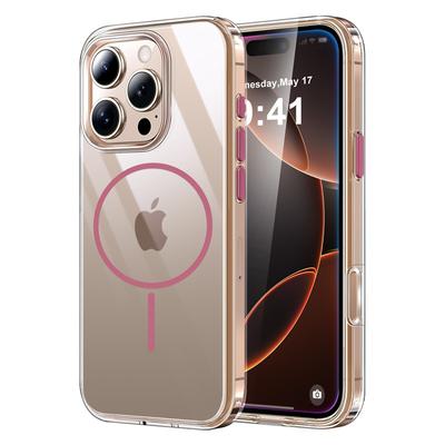 Роскошный чехол MagSafe с магнитной беспроводной зарядкой для iPhone 16 Pro Max и 16 Plus, прозрачная задняя крышка.