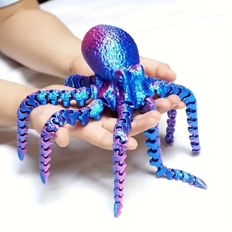 3D Printing Octopus Model Desktop Ornaments Movable Joint Figurine Aquarium Fish Tank Landscape Decoration Festival Gift