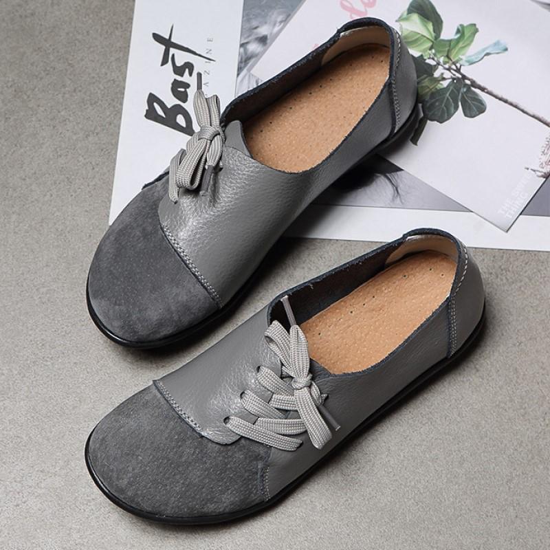 Женская обувь большого размера. Повседневная женская обувь на одинарной платформе. Туфли-бобы с низким верхом и шнуровкой.