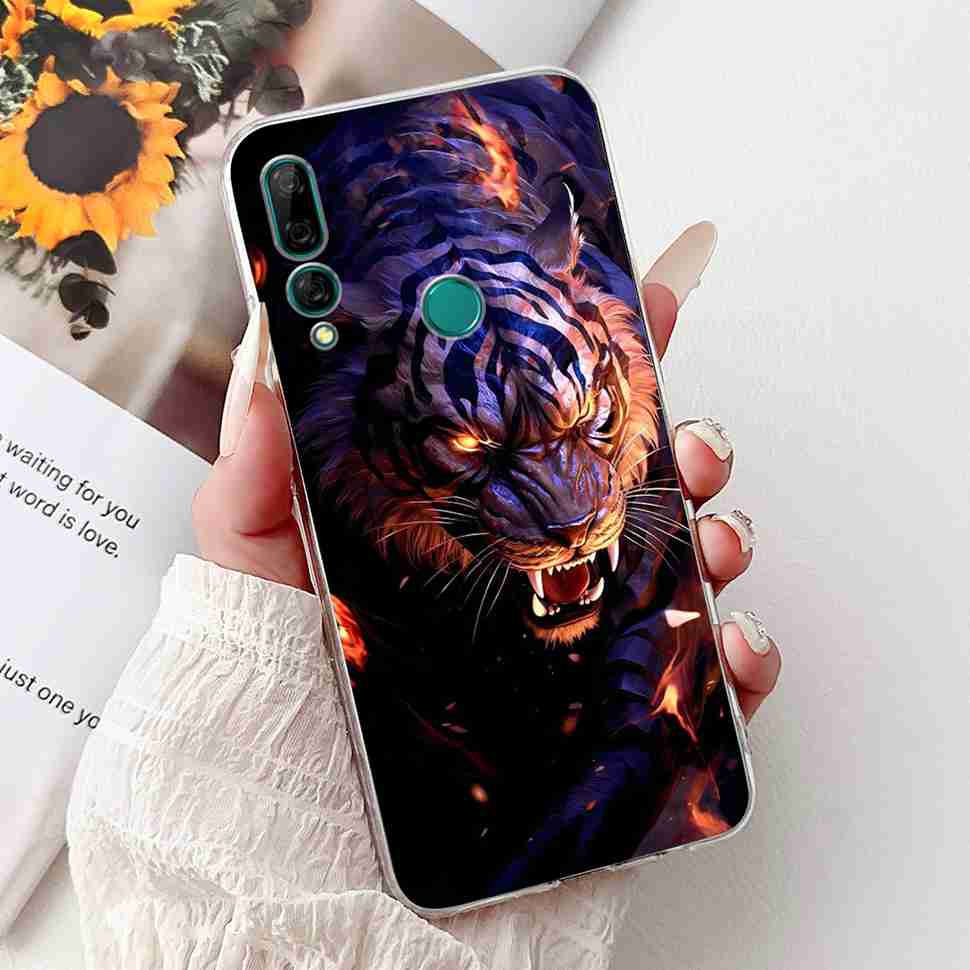 For Huawei Y9 Prime 2019 6.59" Case Soft Silicone Fashion Flowers TPU Cover For Huawei y9 Prime 2019 STK-L21 Bumper Shell Coque