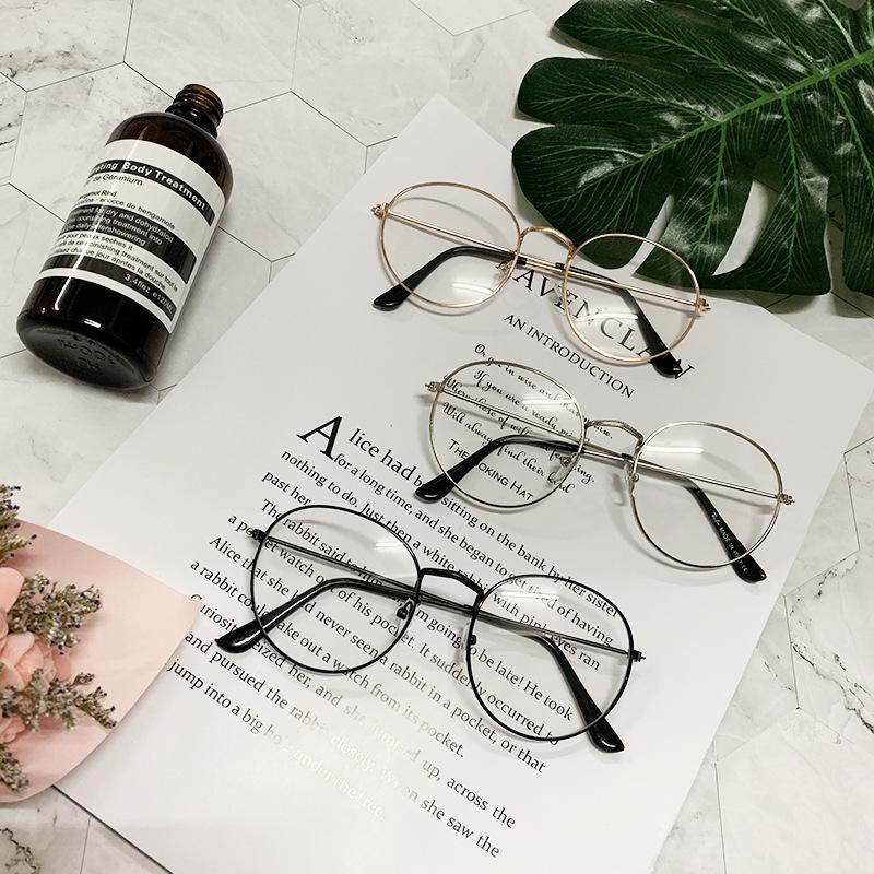 Овальная оправа для очков Mo Wei, Литературные и ретро студенческие очки Плоское зеркало Спектр