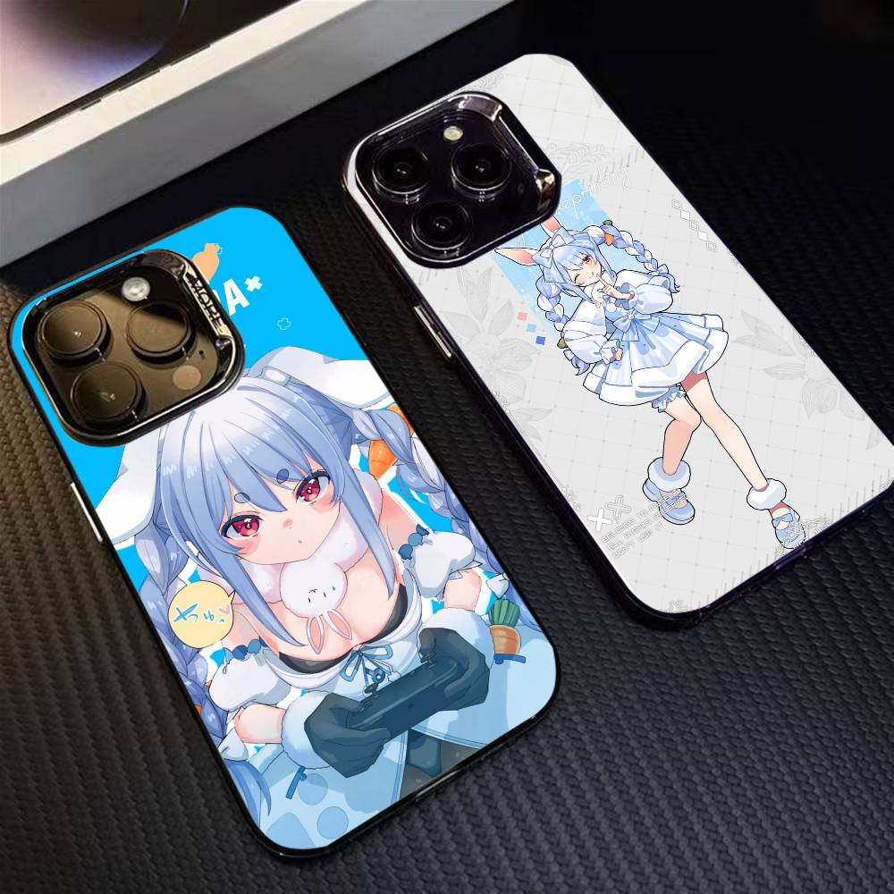 Чехол для телефона Holo-Usada Pekora для iPhone 16 17 15 14 12 13 Pro Max Черный цвет Ударопрочный чехол