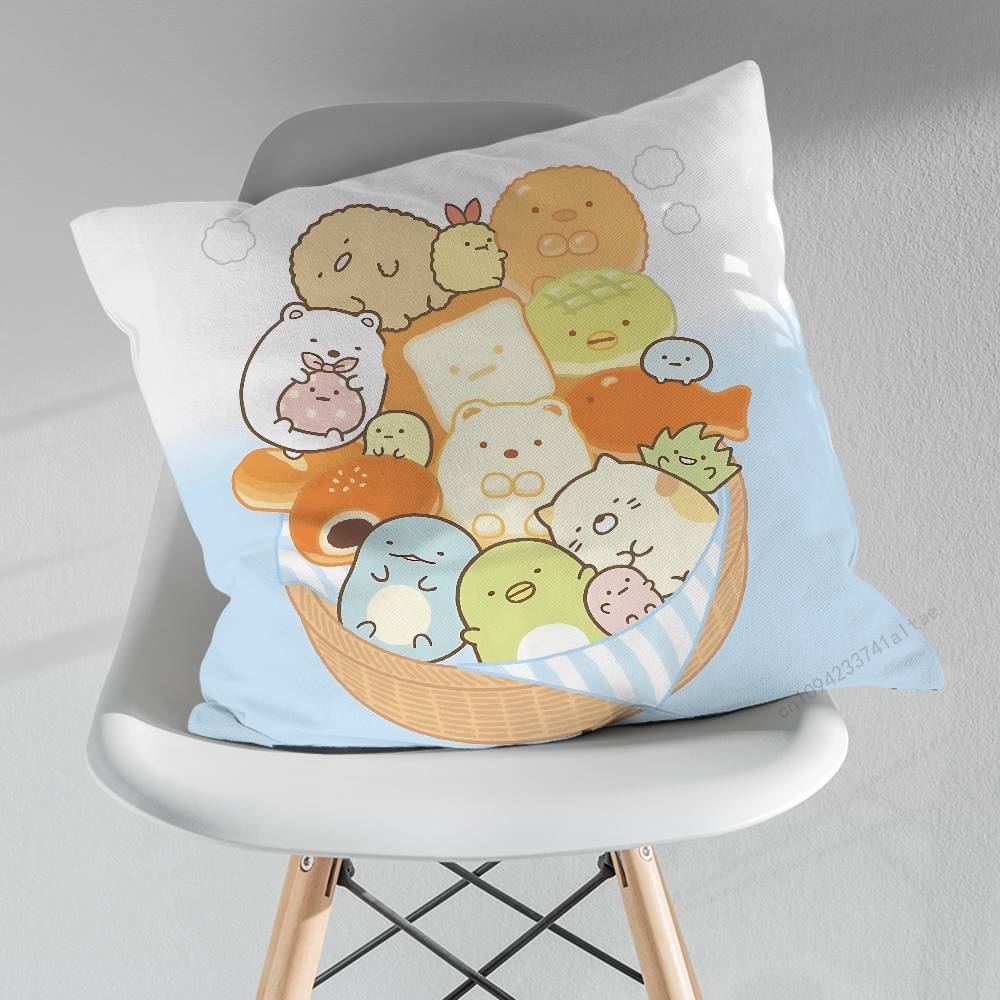 Cute Art SSumikko GGurashi Pillow Case For 30x30cm45x45cm55x55cm For Home Bedroom Decoration And Protector