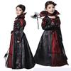 Spooky Witch Cosplay Vampire Maxi Dress With Soft Material For Girls Halloween