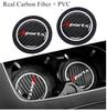 New 2 Pieces High Quality Anti-slip Elastic Durable Car Cup Holders Made of Real Carbon Fiber Sports Style