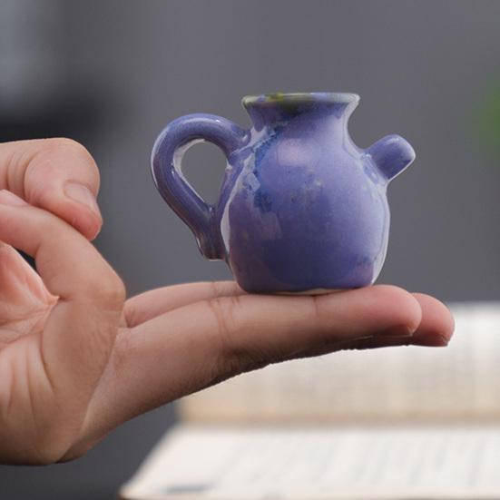 Мини-статуэтка вазы для цветов, винтажная цветная керамика, миниатюрная статуэтка вазы, скульптура, крошечный держатель для цветочного горшка, украшение