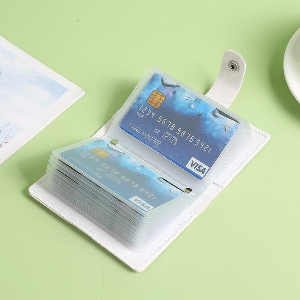 Портативная сумка для хранения карт большой емкости с несколькими слотами для карт, короткая сумка для карт из ПУ-кожи, с принтом кролика и тюльпана, держатель для кредитных карт, женская