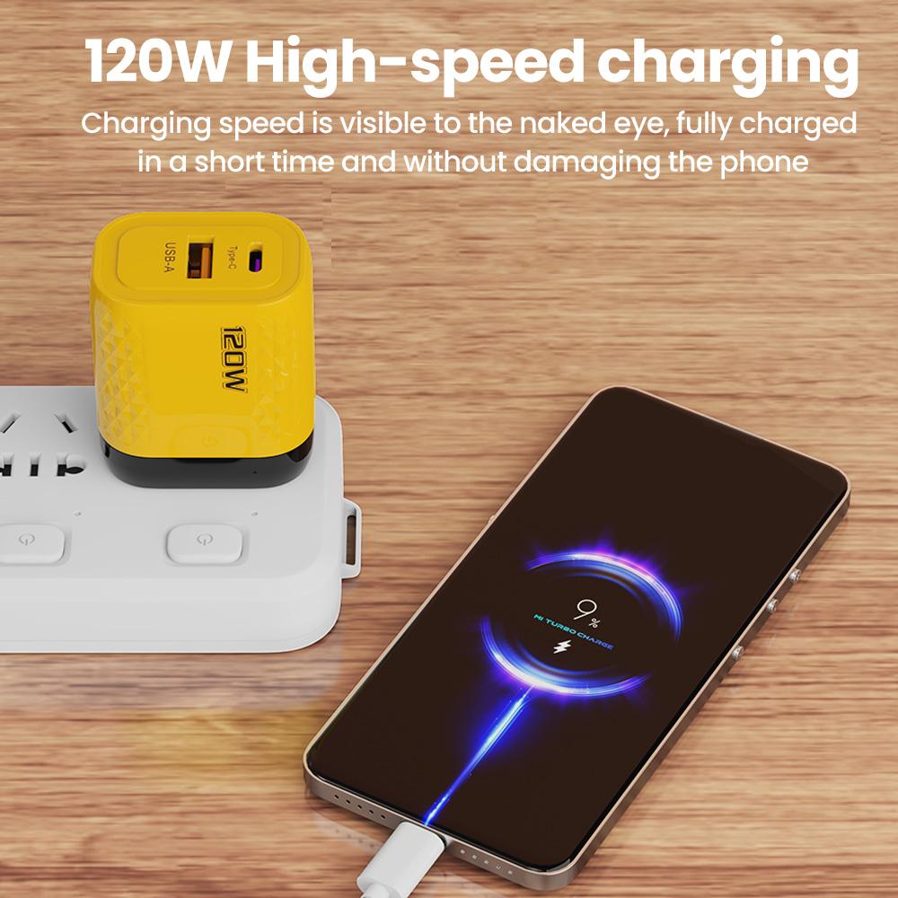 2 порта 120 Вт быстрая зарядка USB Type C зарядное устройство PD QC 3.0 USB C зарядное устройство адаптер вилки EU/US/UK для iPhone Xiaomi Samsung