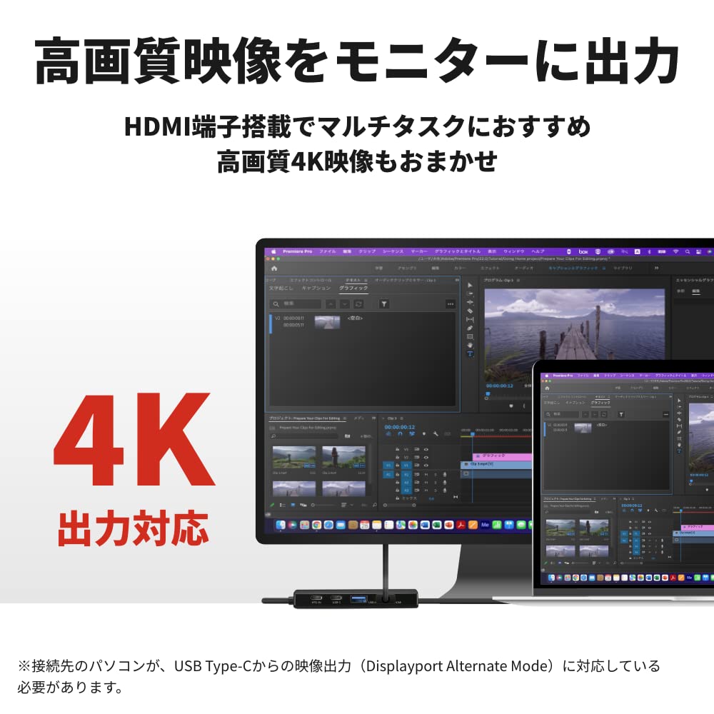 Док-станция Buffalo USB PD HDMI LAN Port USB 85 Вт Подача питания Совместимо с iPhone 16 Черный 5-в-1 Type-C 3.2 (Ген 1) ЛУД-U3-CGHDBK/N