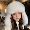 Hairy Children's Winter Leather Thickened Warm Ear Protector Cold Hat Cycling Bag Head Cold Snow Hat