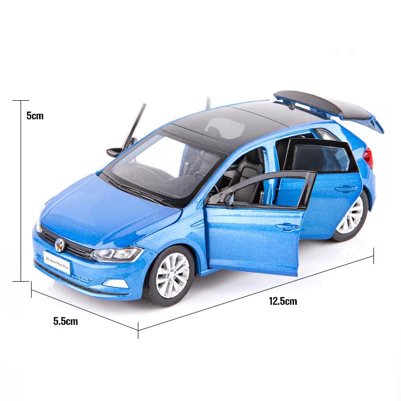 1/32 Polo Alloy Die Cast Toy Car Model Sound and Light Children's Toy Collectibles Birthday Gift