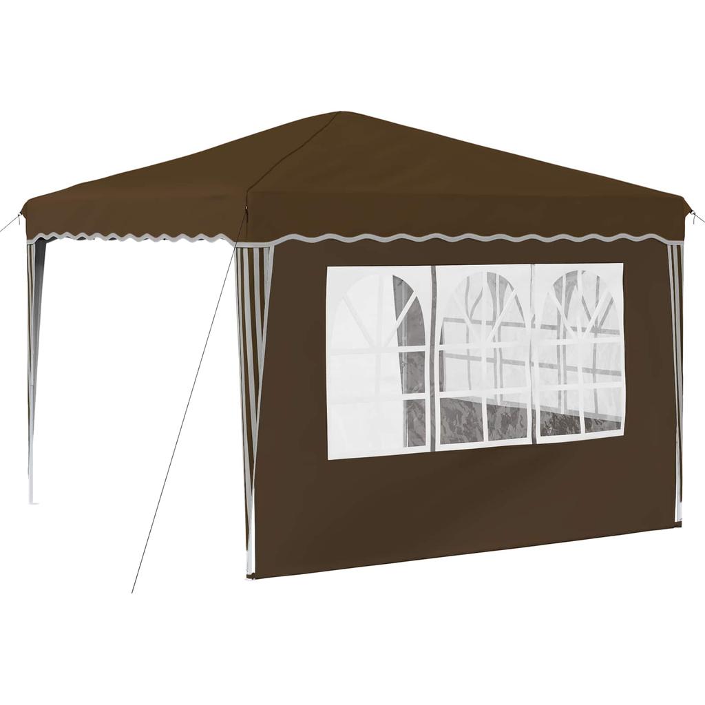Pop up Party Tent 288 x 288 x 245 cm Taupe Oxford Fabric