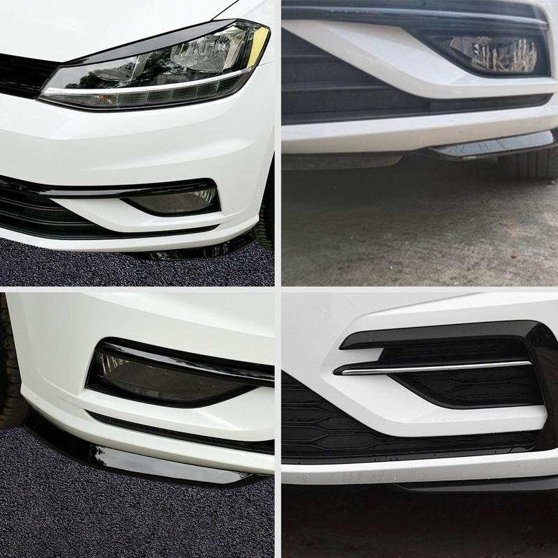 For Golf 7.5 MK 7.5 2018-2020 Car Front Bumper Lip Shovel Side Surround Spoiler