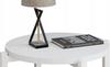 Stolik Nocny Okrągły Loft 35X35X46 Cm Metalowy Biały