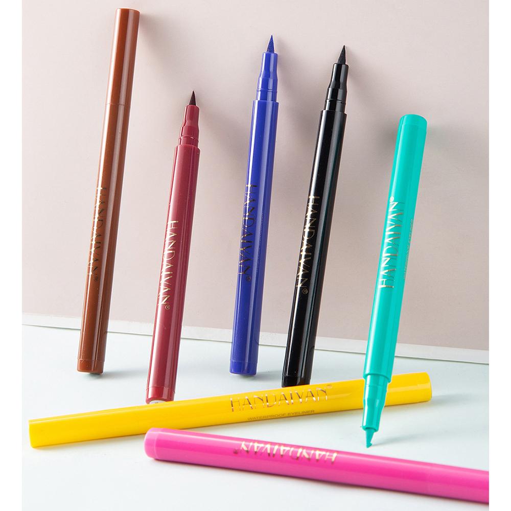 HANDAIYAN 12 цветов водостойкая подводка для глаз гель-карандаш красочный белый желтый синий коричневый карандаш для глаз долговечный макияж