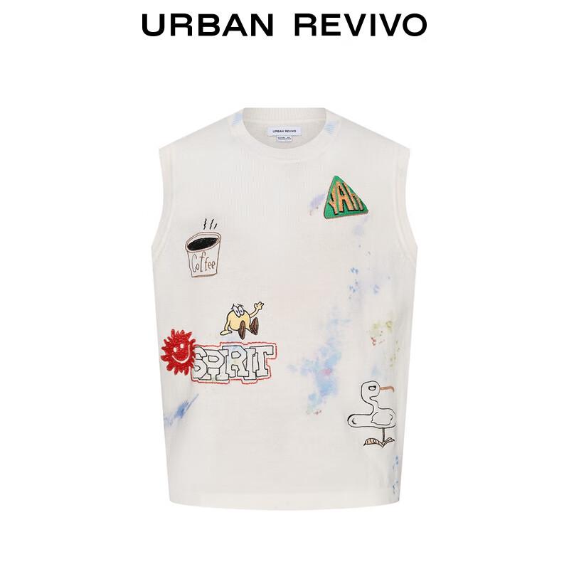 Мужской трикотажный жилет в стиле колор-блок UR