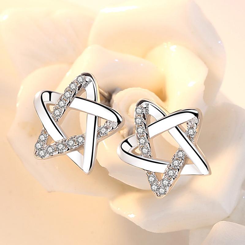 Женские корейские модные антиаллергенные посеребренные мини-простые маленькие серьги-гвоздики женские украшения для ушей в подарок