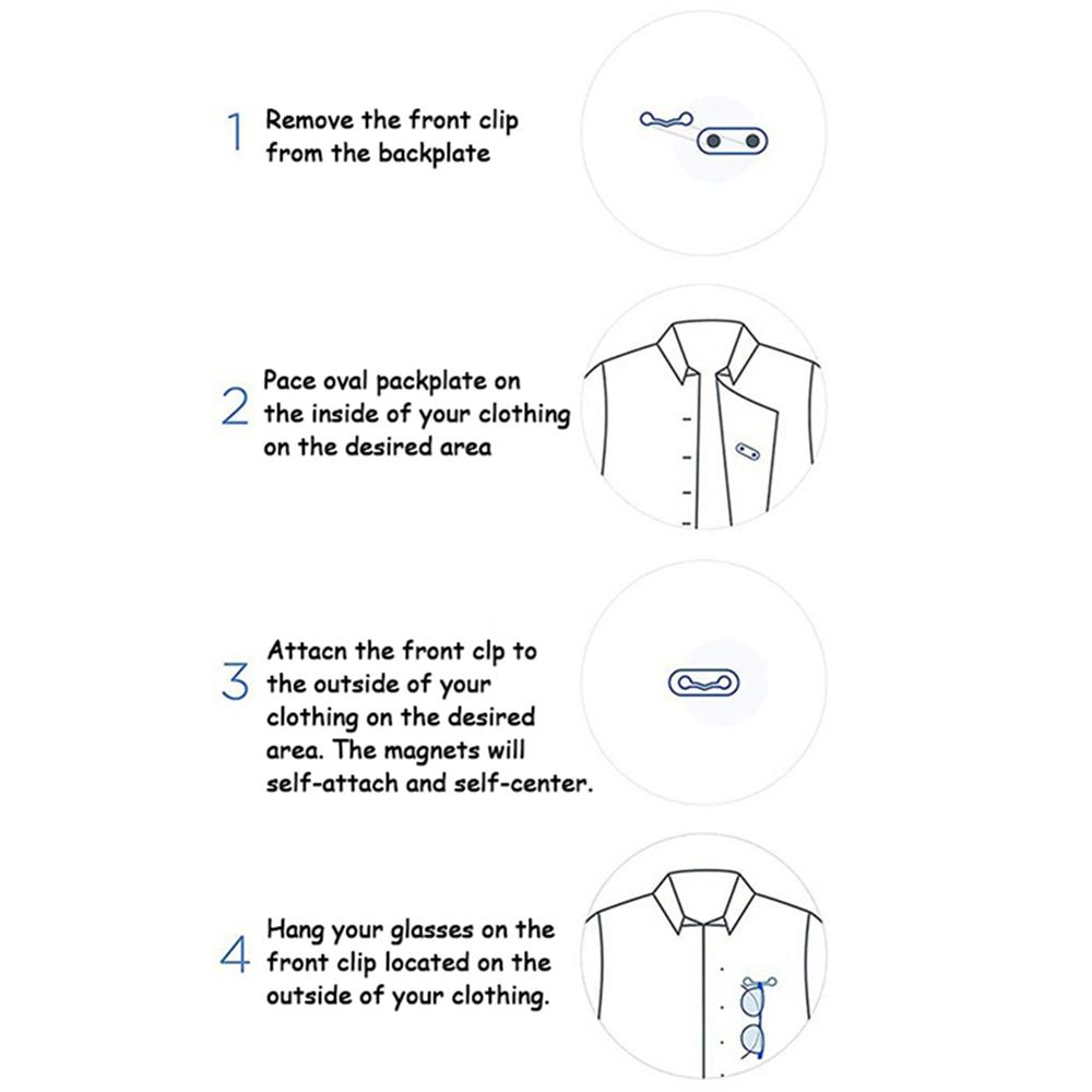 1 шт. Модный многофункциональный портативный зажим для одежды, пряжка, магнит, зажимы для шнура очков/гарнитуры, магнитная подвеска, держатель для очков, значок-брошь