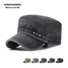 Мужская washed cotton distressed duckbill hat - Дышащая плоская кепка для осени/зимы