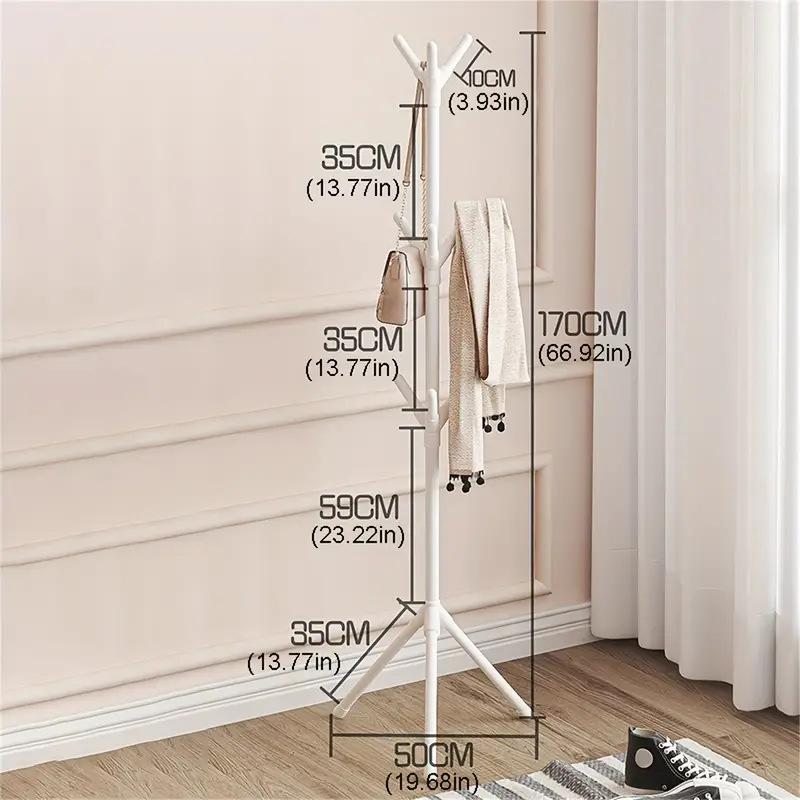 1 шт. Напольная вешалка для одежды, простая вешалка для одежды и шляп для спальни, бытовая стойка для хранения одежды, легкая сборка