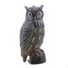 Large Solar Luminous Owl Decoy Yard Crow Scarecrow