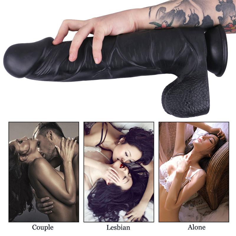 Женский супер толстый длинный имитация большого фаллоимитатора пениса SM Real Feeling секс-игрушки прибор большая анальная пробка