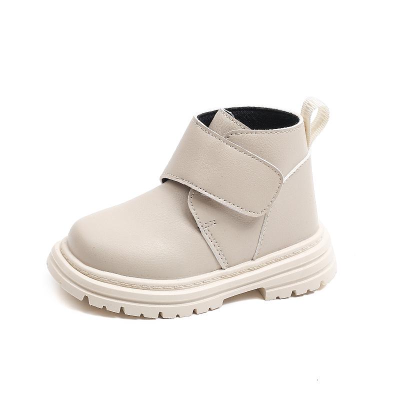 Kids' Martin Boots - Solid Color Short Boots for Boys and Girls. Soft Bottom, Non-Slip Leather Boots for Spring and Autumn