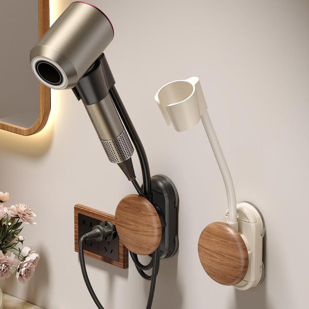 Suction Cup Hair Dryer Wall Mount - No-Drill Holder for Bathroom
