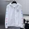 8603 CHROME HEARTS 2025 New Spring and Autumn Plus-size Thin Style Classic Style Logo Zipper Hooded Sweatshirt for Couples