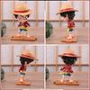 Аниме Фигурка One Piece Монки Д. Луффи Ророноа Зоро Кавайные Игрушки Q Фигурные Нендороид Украшение для Автомобиля ПВХ Модель Подарок