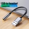 USB To 3.5mm Audio Converter External Sound Card for Desktop, Laptop, Mobile, Headphones, Microphones
