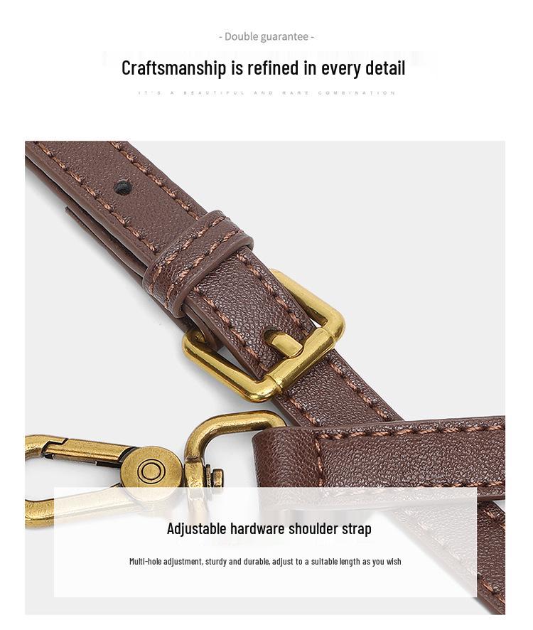 2025 Новая женская универсальная сумка кроссбоди из натуральной кожи - Модная сумка под мышкой из коровьей кожи растительного дубления для мам