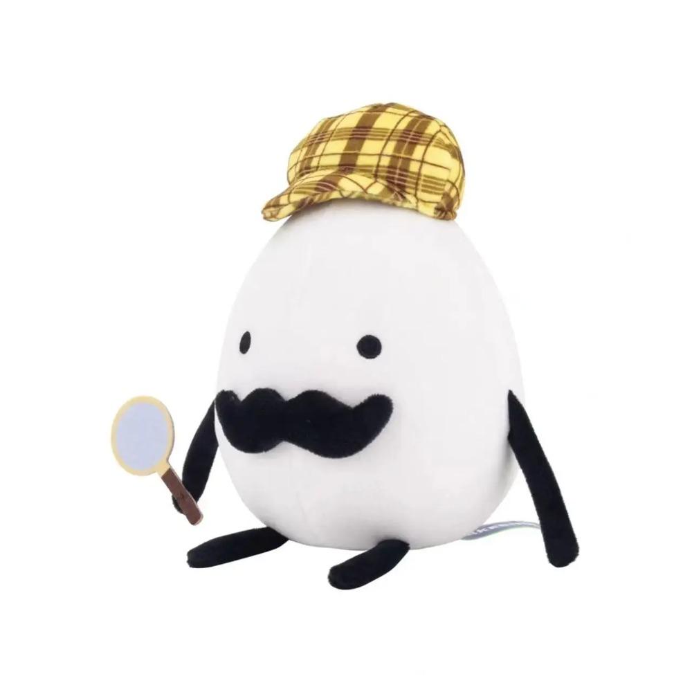 New 25cm Detective Egg Plush Game Stuffed Plushies Cartoon Doll Pillow For Fans Christmas Birthday Gifts