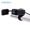 LMoDri водонепроницаемый двойной USB адаптер для зарядного устройства на руль мотоцикла, разъем питания QC3.0 для автомобиля, мотоцикла, авто USB