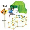 Children's DIY Bead and Building Blocks Creative Tent Fort Kit