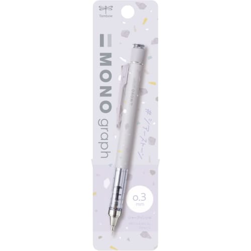 Tombow MONO Graph Mechanical Pencil 0.3mm Sheer Stone Limited Pencil Women's Stationery Stationery Women Light Color Stone Pattern Loose Cute Adult DP