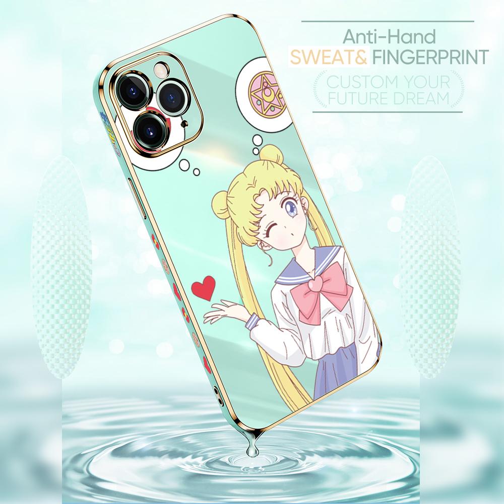 Роскошная задняя крышка с 6D покрытием для OPPO Reno7 A15S A53 A52 A91 Realme C25 C3 C21Y Vivo V20 V21E Y33S Y21 Y20 Huawei P30 Honor 50 Lite OnePlus Мягкий чехол