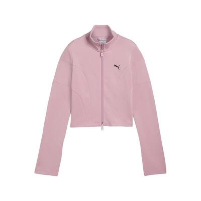 Укороченная облегающая спортивная куртка на молнии с длинным рукавом для женщин 633966-65