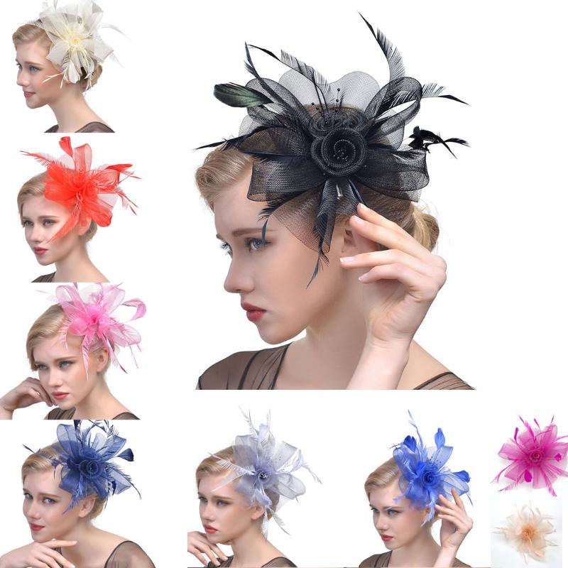 Перо Aliceband Fascinator Повязка на голову Свадьба Женский день Гонка Royal Ascot