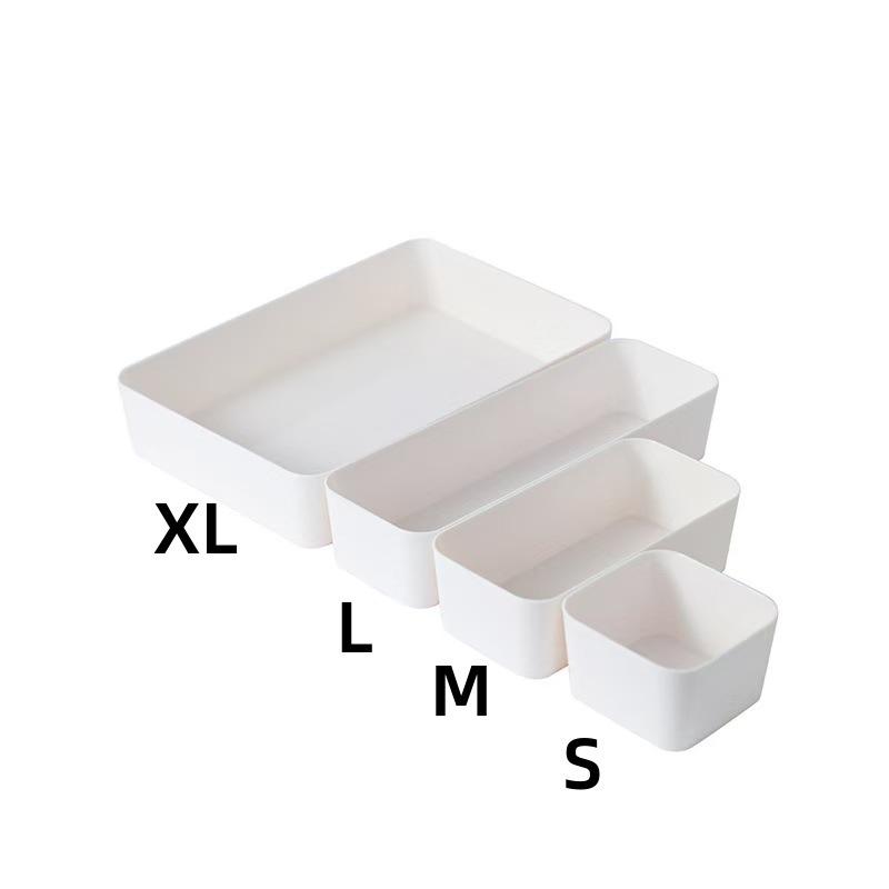 Drawer Organizer Trays Set Interlocking Desk Storage Bins Shallow Makeup Cosmetic Stationery Management Boxes for Closet Bathroom Table Organizer