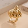Женские модные ювелирные изделия, овальные кольца с геометрическим рисунком, креативные регулируемые кольца на палец с искусственным жемчугом, винтажные подарки для вечеринки