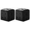 VidaXL 2 Pcs Poufs Black 30 X 30 X 30 Cm Velvet Fabric