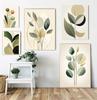 Декоративные картины Декор стен комнаты Абстрактные постеры для настенного искусства Холст Живопись Геометрические растения Зеленые листья Домашние украшения
