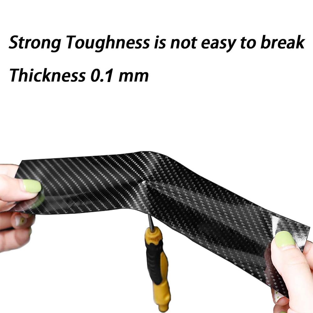 110M 3D Наклейка из углеродного волокна для автомобиля Сделай сам Паста Защитная полоса Автомобильный дверной порог Боковое зеркало Защитная лента от царапин Черная Водонепроницаемая пленка