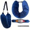 Space-Saving Travel U-Shaped Pillow Fillable Design Travel Neck Pillow  Travel Essentials