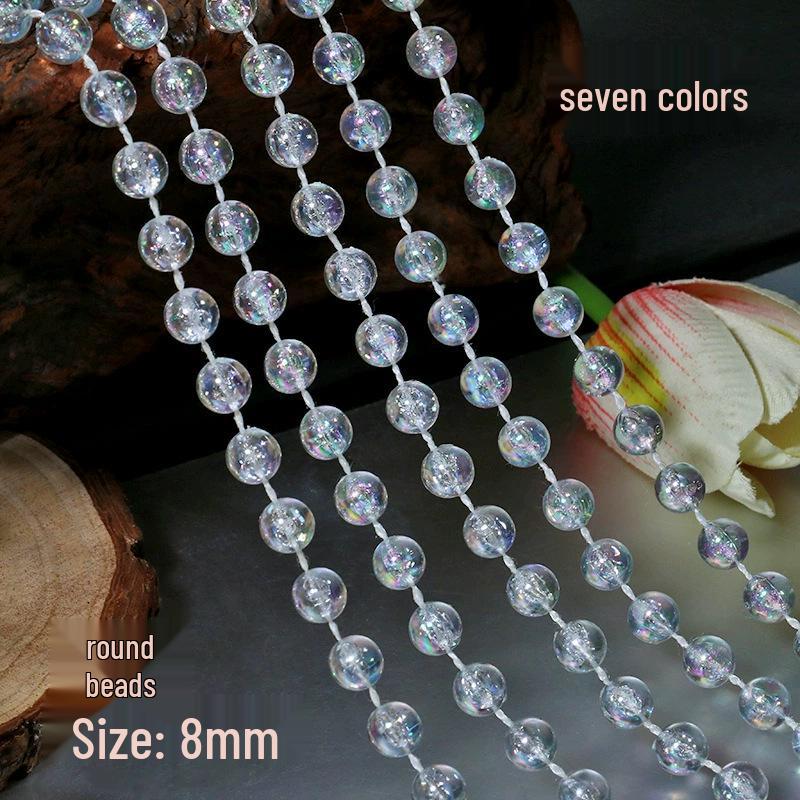 Earth Toned Acrylic Bead String: 8+4mm Beads for Wedding, Christmas Tree Decor & DIY Jewelry