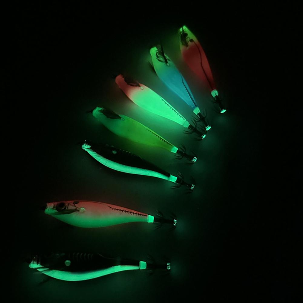 Светящаяся рыболовная приманка, светящаяся в темноте приманка для креветок, приманка для джиговой ловли, приманка для рыбалки в виде кальмара для осьминога, поддельные рыболовные снасти для каракатицы, жесткая наживка, морские приманки, снасти