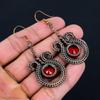 Garnet Gemstone Handmade Pure Copper Wire Wrapped Amazing Jewelry Earring