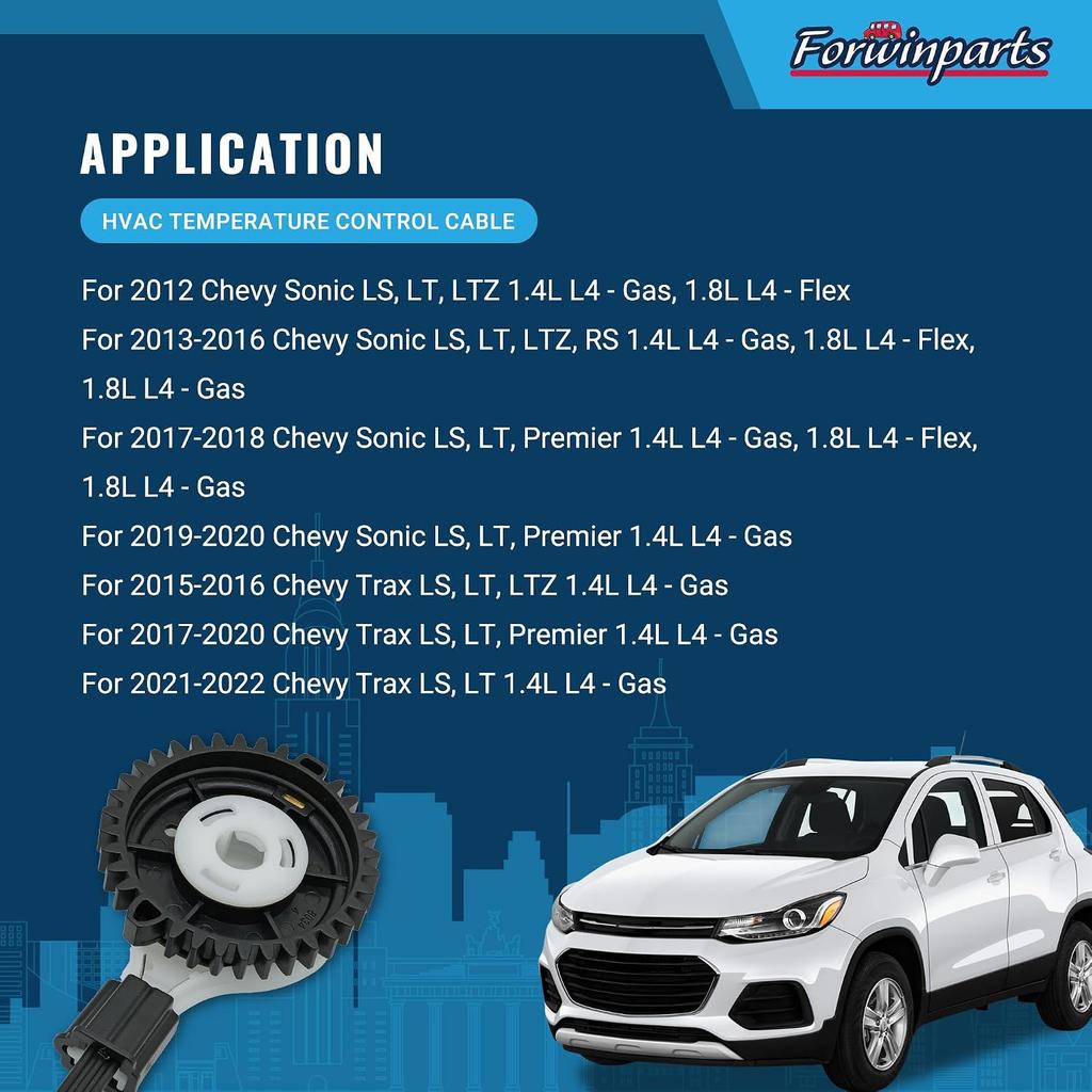 Forwinparts HVAC Temperature Control Cable Compatible for 2012-2020 Chevy Sonic 2015-2022 Chevy Trax 95476706 926-825 926825